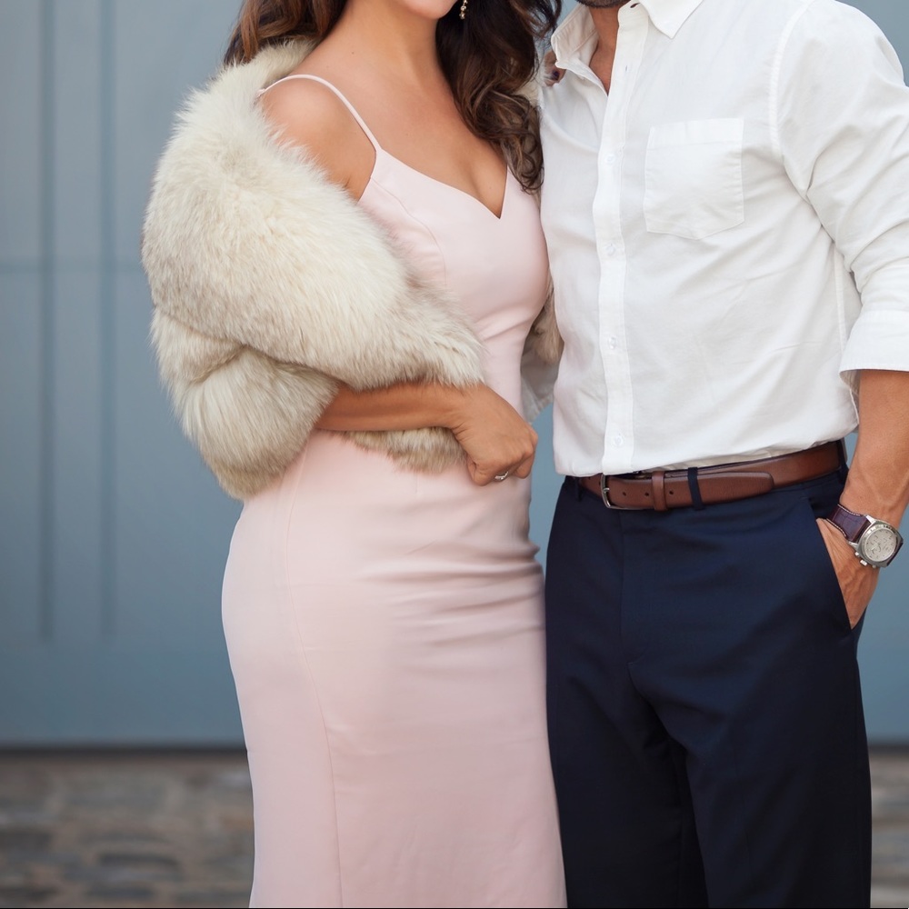 Gorgeous Bardot light pink dress